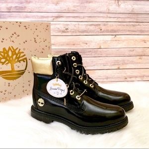 patent leather timberlands